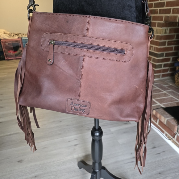 American Darling Turquoise and Brown Aztec Shoulder Bag - Picture 2 of 4